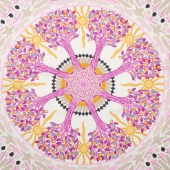 FOULARD IN SETA 90 NERO Mosaico