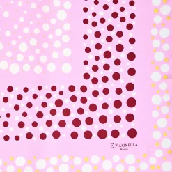 FOULARD IN SETA 65 ROSA Eleganza a pois