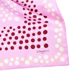 FOULARD IN SETA 65 ROSA Eleganza a pois