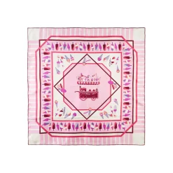 FOULARD IN SETA 90 ROSA La gelateria