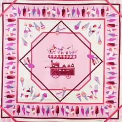 FOULARD IN SETA 90 ROSA La gelateria