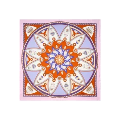FOULARD IN SETA 90 ROSA Le mongolfiere