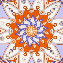 FOULARD IN SETA 90 ROSA Le mongolfiere