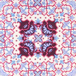FOULARD IN SETA 90 ROSA Maiolica mediterranea