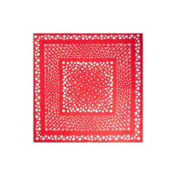 FOULARD IN SETA 65 ROSSO Eleganza a pois