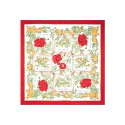 FOULARD IN SETA 90 ROSSO La rosa canina