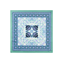 FOULARD IN SETA 90 VERDE CHIARO Maiolica mediterranea