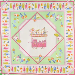 FOULARD IN SETA 90 VERDE CHIARO La gelateria