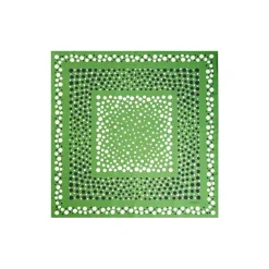 FOULARD IN SETA 65 VERDE OLIVA Eleganza a pois