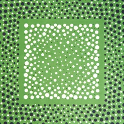 FOULARD IN SETA 65 VERDE OLIVA Eleganza a pois