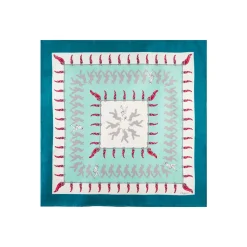 FOULARD IN SETA 90 VERDE Pulcinella portafortuna