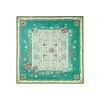 FOULARD IN SETA 90 VERDE World of archivio flowers 1961
