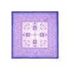 FOULARD IN SETA 90 VIOLA Motivo damascato