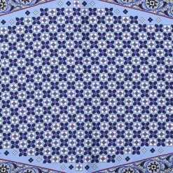 FOULARD ROMBO IN SETA AZZURRO Microfantasia fiore