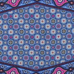 FOULARD ROMBO IN SETA AZZURRO POLVERE Microfantasia fiore