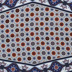 FOULARD ROMBO IN SETA AZZURRO Microfantasia fiore