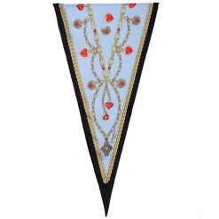 FOULARD ROMBO IN SETA AZZURRO Collezione san valentino