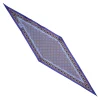 FOULARD ROMBO IN SETA AZZURRO POLVERE Microfantasia fiore