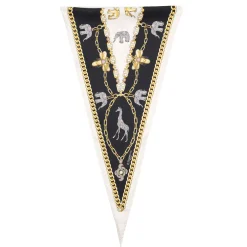 FOULARD ROMBO IN SETA BIANCO Collezione lucky charm