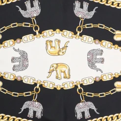 FOULARD ROMBO IN SETA BIANCO Collezione lucky charm