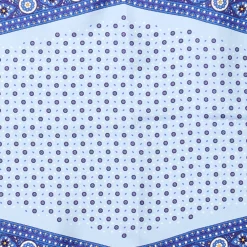 FOULARD ROMBO IN SETA BLU Microfantasia fiore