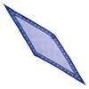 FOULARD ROMBO IN SETA BLU Microfantasia fiore
