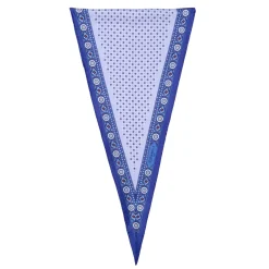 FOULARD ROMBO IN SETA BLU Microfantasia fiore