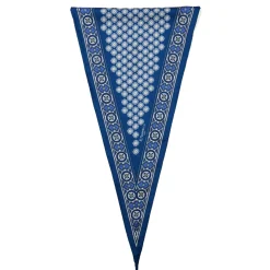 FOULARD ROMBO IN SETA BLUETTE Microfantasia fiore