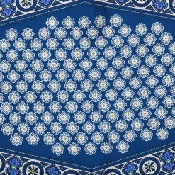 FOULARD ROMBO IN SETA BLUETTE Microfantasia fiore