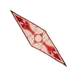 FOULARD ROMBO IN SETA ROSSO Collezione lucky charm
