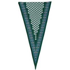 FOULARD ROMBO IN SETA VERDE SCURO Microfantasia fiore