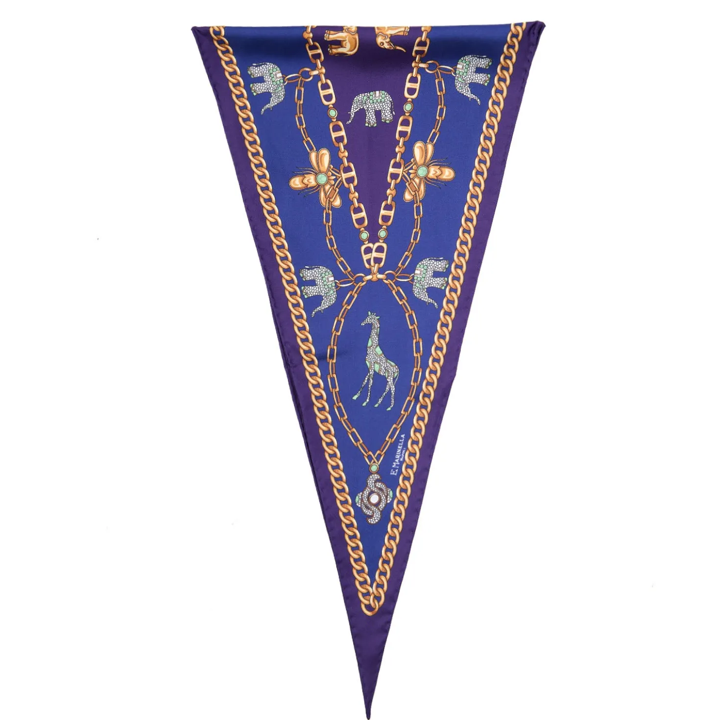 FOULARD ROMBO IN SETA VIOLA Collezione lucky charm