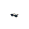 GEMELLI DA POLSO IN ARGENTO BLUCon microfantasia fiore
