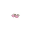 GEMELLI DA POLSO IN ARGENTO ROSA Con microfantasia fiore