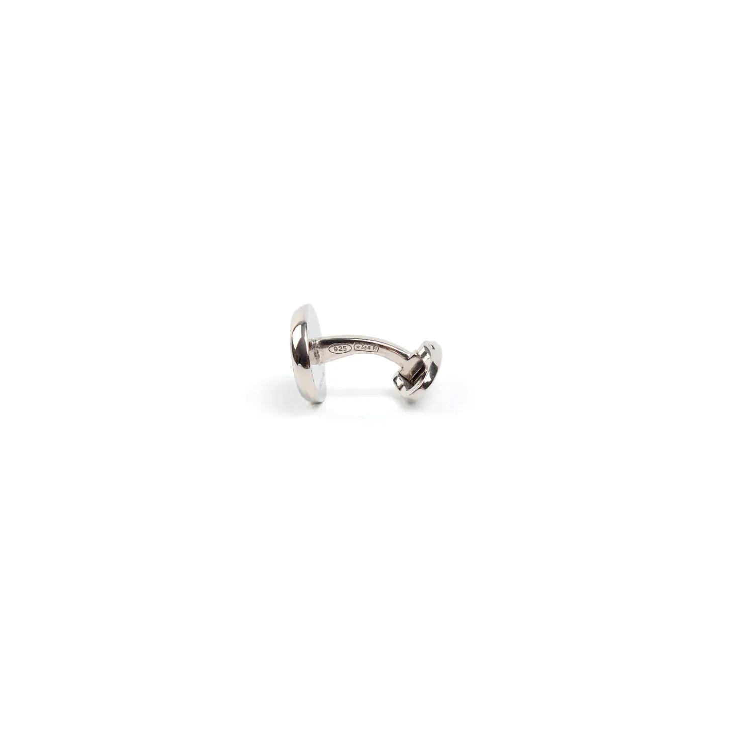 GEMELLI DA POLSO IN ARGENTO BORDEAUXCon microfantasia fiore