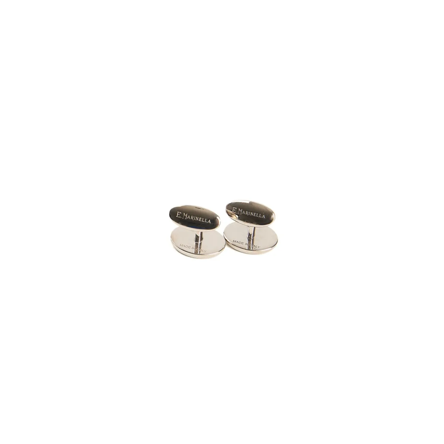 GEMELLI DA POLSO IN ARGENTO VERDECon microfantasia fiore