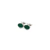 GEMELLI DA POLSO IN ARGENTO VERDECon microfantasia fiore