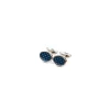GEMELLI DA POLSO IN ARGENTO BLUCon microfantasia fiore