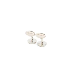 GEMELLI DA POLSO TONDO CON ONICE In argento