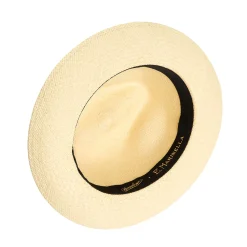 PANAMA MODELLO FEDERICO CON CINTA IN SETA ROSSA, 58 CM E. marinella x borsalino