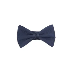 PAPILLON ANNODATO IN RASO DI SETA BLU SCURO Tinta unita