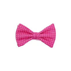 PAPILLON ANNODATO IN SETA FUCSIA Microfantasia geoemtrica