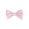 PAPILLON ANNODATO IN SETA ROSA Microfantasia geometrica