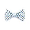 PAPILLON ANNODATO IN SETA AZZURRO Microfantasia fiore