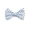 PAPILLON ANNODATO IN SETA AZZURRO Microfantasia geometrica