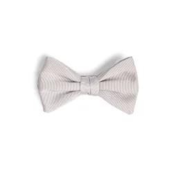 PAPILLON ANNODATO IN SETA GRIGIO CHIARO Tinta unita
