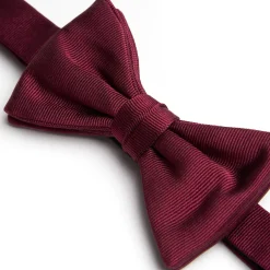 PAPILLON ANNODATO IN SETA BORDEAUX Tinta unita