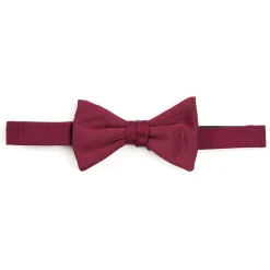 PAPILLON ANNODATO IN SETA BORDEAUX Tinta unita