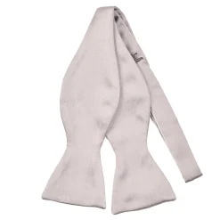 PAPILLON DA ANNODARE IN RASO DI SETA GRIGIO Tinta unita
