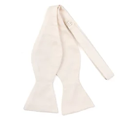 PAPILLON DA ANNODARE IN RASO DI SETA BIANCO Tinta unita